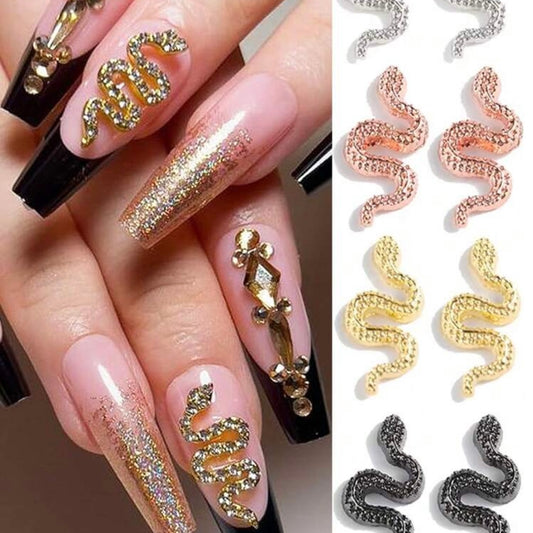 3D Snake Nail Charm