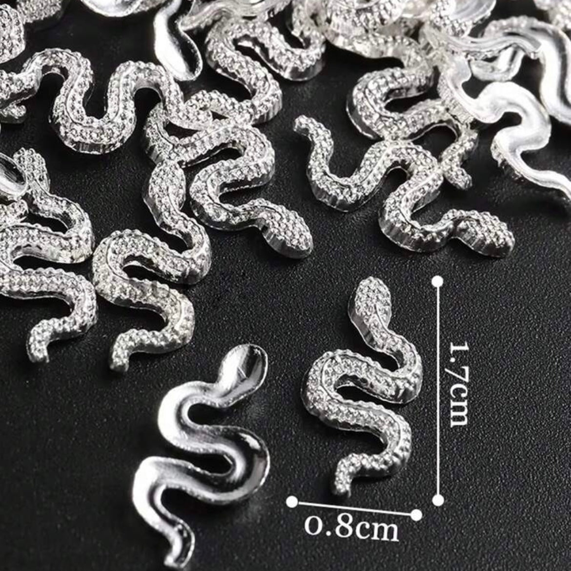 3D Snake Nail Charm